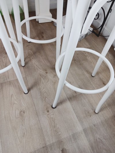 Tabourets haut blanc lot de 3