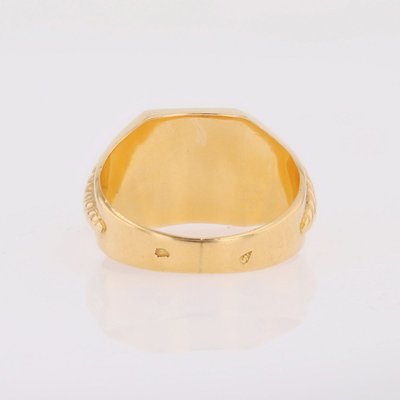 Initialen-Ring aus Rotgold