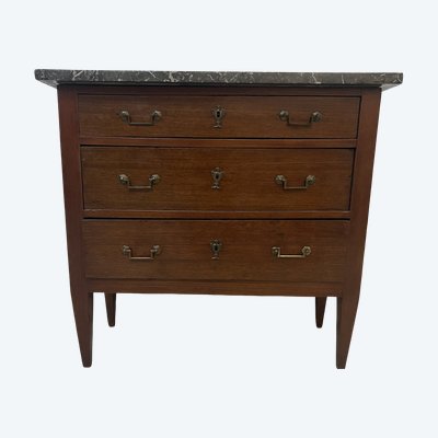 Louis XVI style chest of drawers in solid oak XIX century
