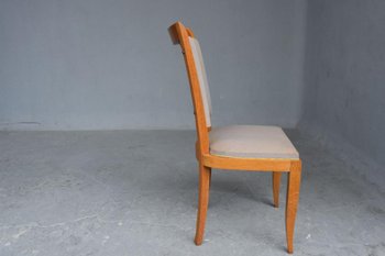 Set di 6 sedie in ciliegio del 1940 Skaï Lavender