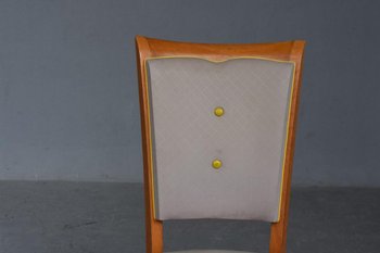 Set di 6 sedie in ciliegio del 1940 Skaï Lavender