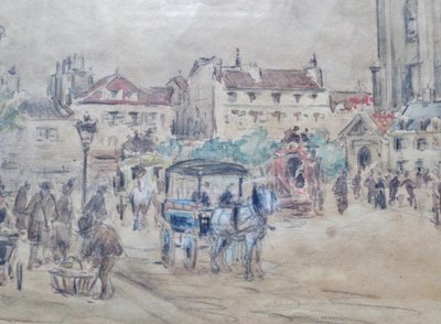 Saint Germain des Prés, signé Frédéric Léon  