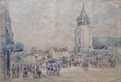 Saint Germain des Prés, signé Frédéric Léon  