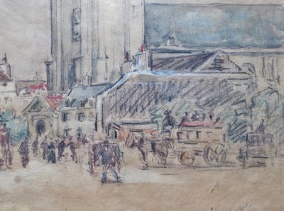 Saint Germain des Prés, signé Frédéric Léon  