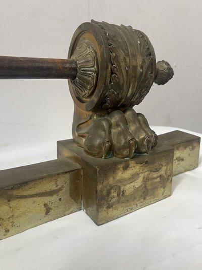 Restoration period gilt bronze fireplace mantel, 19th century