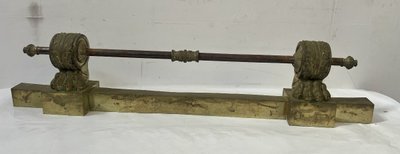 Restoration period gilt bronze fireplace mantel, 19th century