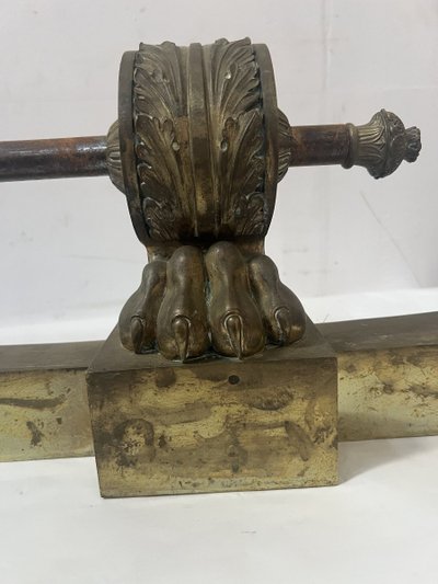 Restoration period gilt bronze fireplace mantel, 19th century