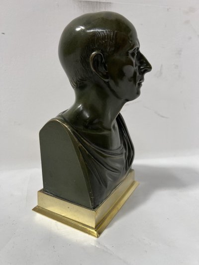 Buste de CICERON en bronze a patine brune XX siècle