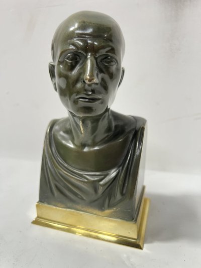 Buste de CICERON en bronze a patine brune XX siècle