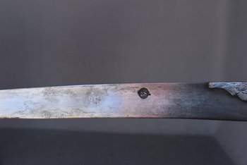             Couteaux Oriental Type Yatagan  Corne  Blonde Et Argent            