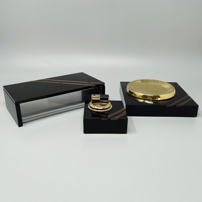 1970s Gorgeous Hollywood Regency Smoking Set. Made in Italy