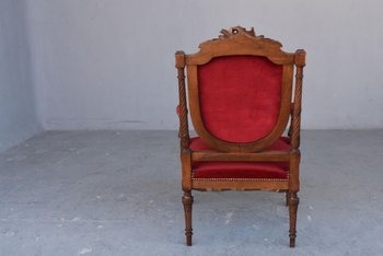             Three Piece Salon 1900 Mahogany Louis XVI Style
