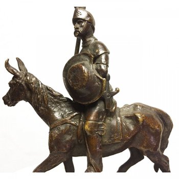             Don Quixote And Sancho In Bronze Pair By Fratin Late 19th Century