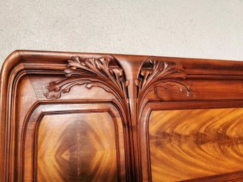 Louis Majorelle Art Nouveau Bed "Aux Algues