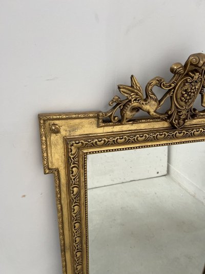 Specchio in legno e stucco dorato in stile Luigi XVI, XIX secolo