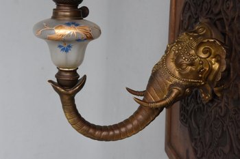             Wall lamp elephant 1900 In Bronze