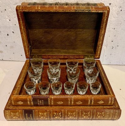 Liquor cellar and games box disguised as fake books, 20th century