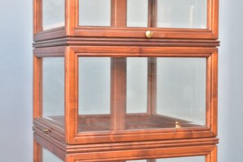             Amazing 50's Birch Revolving Display Case