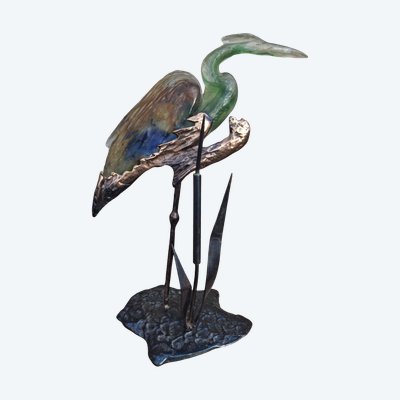 Yves Lohé bronze et verre