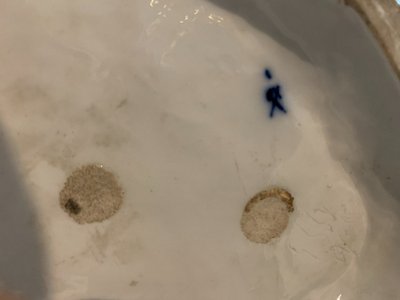 Gruppo in porcellana policroma "Putti Mietitori" XX secolo