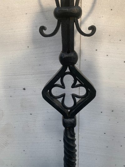 Hammered Iron Candlestick with Seven Light Points, 20th Century