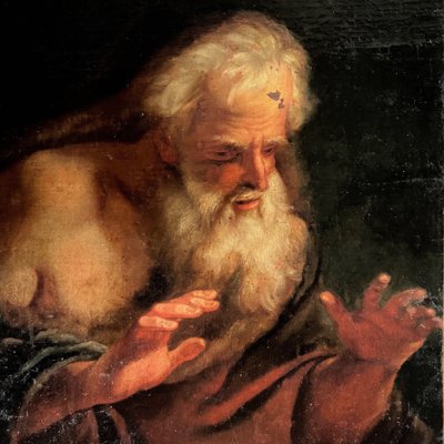 Huile sur toile portrait d'homme mythologie XVIIe