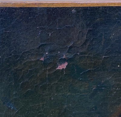 Huile sur toile portrait d'homme mythologie XVIIe