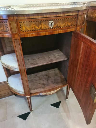 Paire de consoles  demi-lune dits « à l’anglaise , estampillées AME FOURNIER - Ep Napoléon III.
