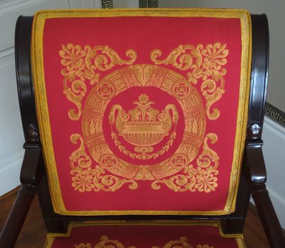 Jacob Desmalter - fauteuil de bureau d'époque Empire en acajou et bronze doré