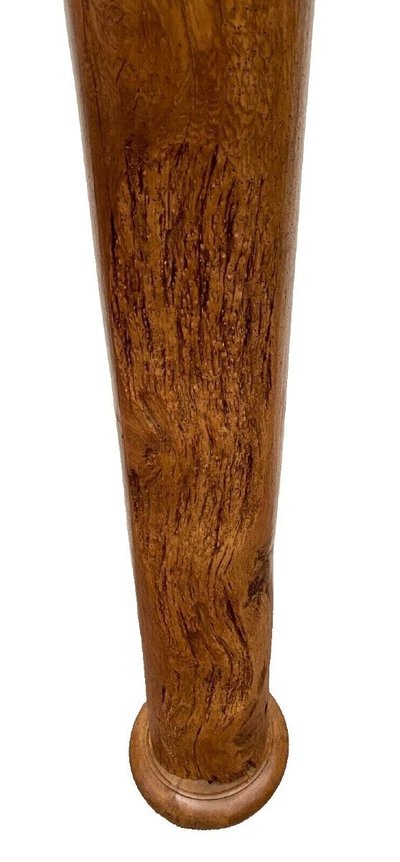 Colonne Ronde A Chapiteau En Bois De Chêne XIX Siècle 