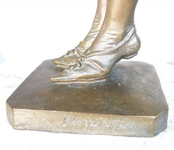 Coppia di Romeo e Giulietta in bronzo del XIX secolo di Angelo Cuglierero 1882