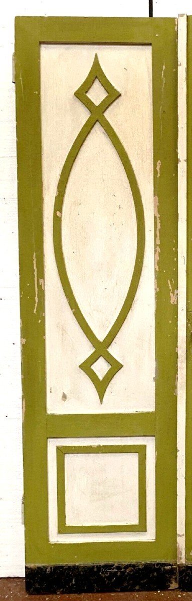Double Partition Doors in Patinated Solid Fir, 19th Century