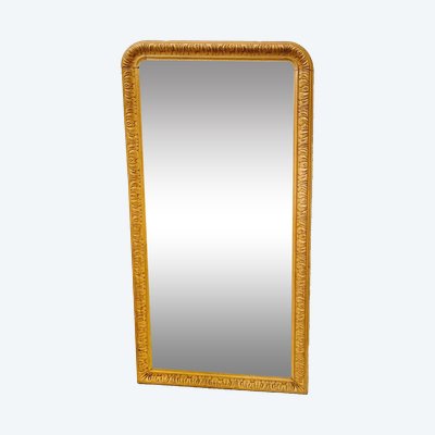 Miroir Louis Philippe En Bois Et Stuc Patiné XIX Siècle