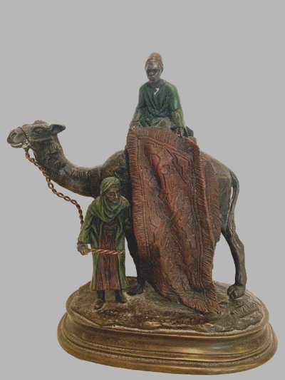 "KAUBA Carl" Orientalist Group in Patinated Bronze, 20th Century