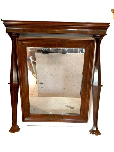 Commode Coifeuse Louis Philippe En Acajou Et Placage XIX Siècle 
