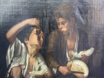 Öl auf Leinwand XVII Jahrhundert Werkstatt Von Murillo