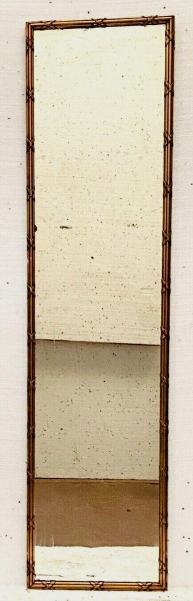 Trumeau da camino del XIX secolo in legno e stucco dorato in stile Luigi XVI