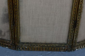 Paravent Bois Doré Style Louis XVI 