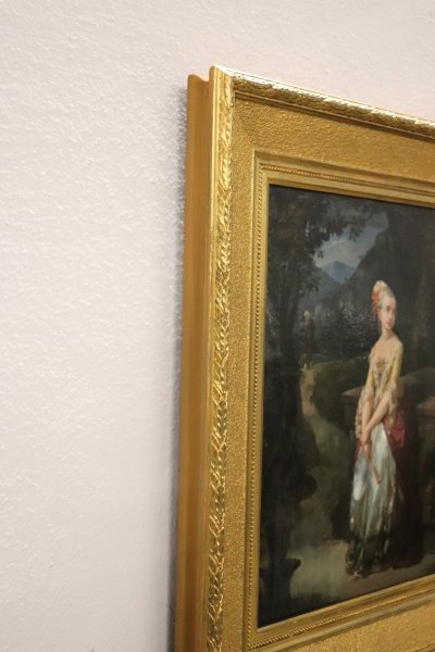 Romantic Scene, Oil Painting, Italy 19th century