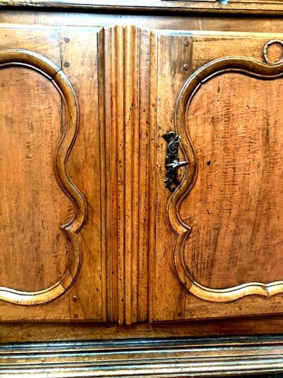 Louis XIV Style Solid Walnut Buffet XIX Century