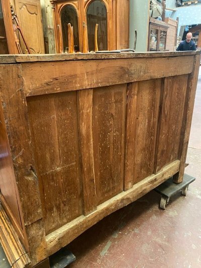 Louis XIV Style Solid Walnut Buffet XIX Century
