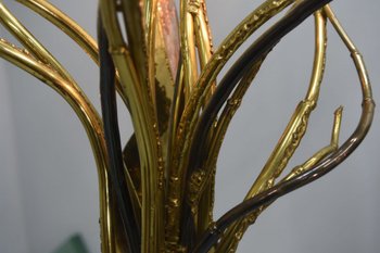 Richard And Isabelle Faure Phoenix Brass And Quartz Floor Lamp