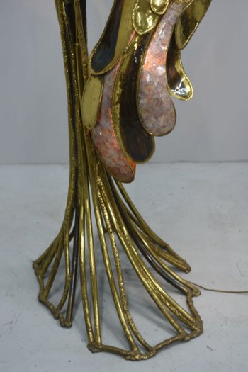 Richard And Isabelle Faure Phoenix Brass And Quartz Floor Lamp