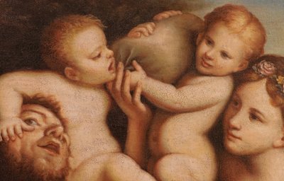 Faune, nymphe et deux putti, Pietro Liberi (Padoue 1605 - Venise 1687) suiveur
