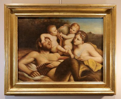 Faune, nymphe et deux putti, Pietro Liberi (Padoue 1605 - Venise 1687) suiveur