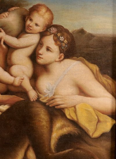 Faune, nymphe et deux putti, Pietro Liberi (Padoue 1605 - Venise 1687) suiveur