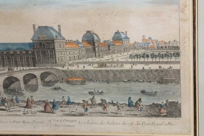 View of the Tuileries Palace in Paris from the Pont Royal 18th century framed
