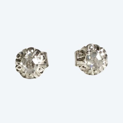 Earrings in 18K white gold and diamonds