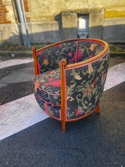 Paire d'originaux  fauteuils corbeille art deco circa 1920/1930