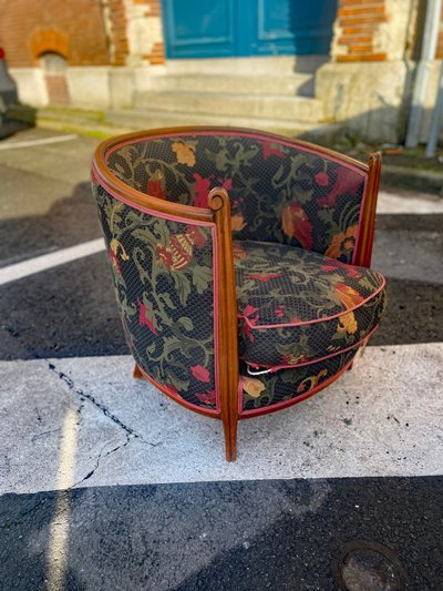 Paire d'originaux  fauteuils corbeille art deco circa 1920/1930